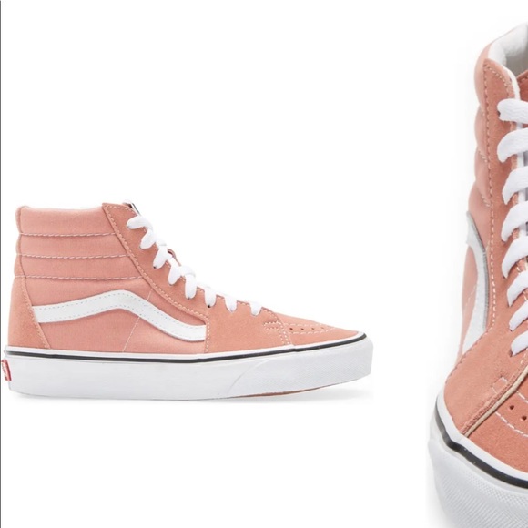 Vans Light Pink Suede High Tops Women size 5.5 - Picture 1 of 8